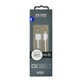 KEY USB-C ( A til C ) Kabel 3m